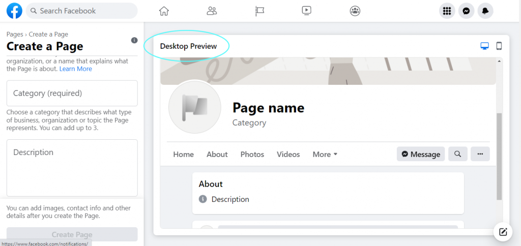 Facebook Page Preview