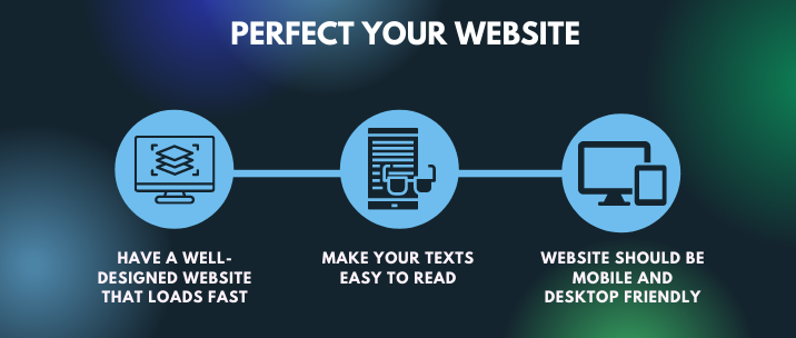 Have a fast loading, easy to read, and well-designed website that is mobile and desktop friendly