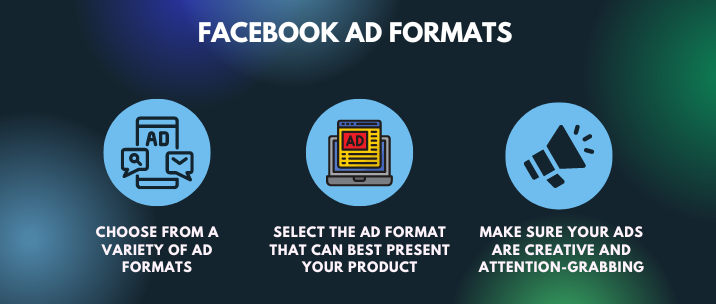 choose from a variety of ad formats, select the ad format that can best present your product and make sure your ads are creative and attention-grabbing