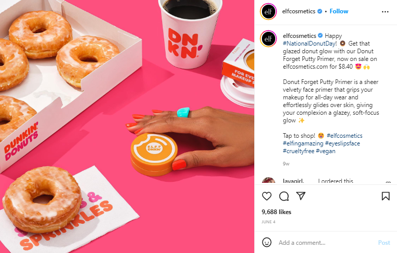 Instagram post of the Donut Forget Putty Primer 