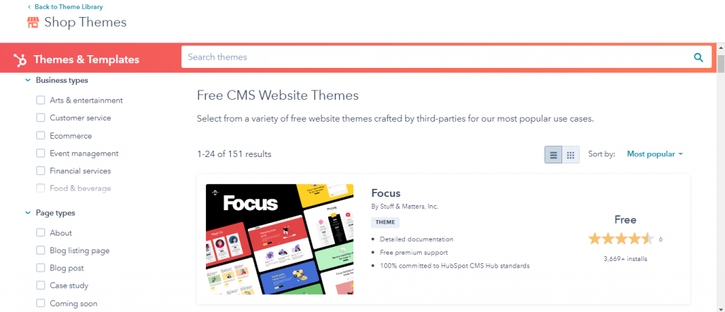 Website Themes of HubSpot's CMS Hub