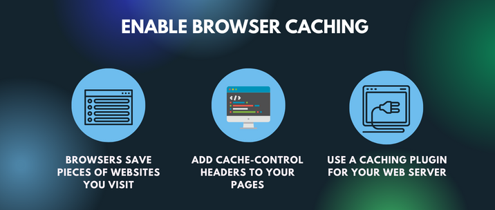browsers save pieces of websites you visit, add cache-control headers to your pages and use a caching plugin for your web server