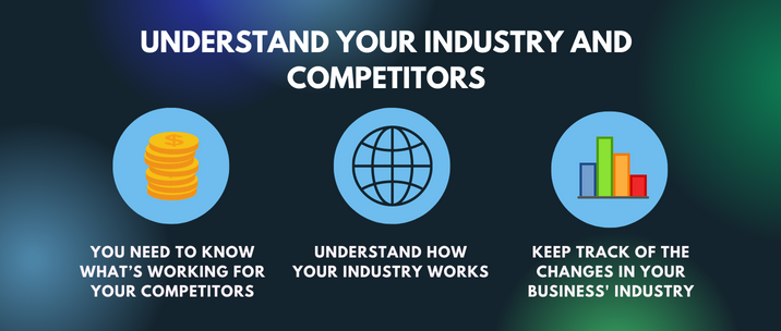 you need to know what’s working for your competitors, understand how your industry works and keep track of the changes in your business' industry