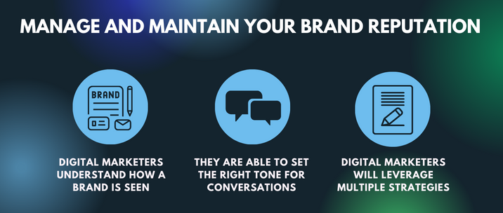 digital marketers understand how a brand is seen, they are able to set the right tone for conversations and digital marketers will leverage multiple strategies