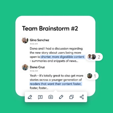 Team sharing feature of Otter.ai